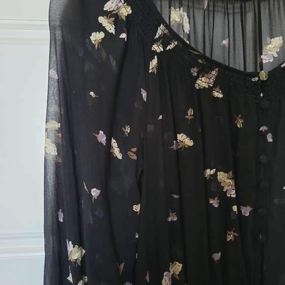 Club Monaco Floral Silk Dress - Picture 3 of 3